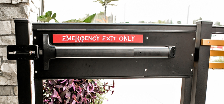 emergency push bar installation in Taft
